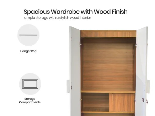 Luna Double Door Wardrobe